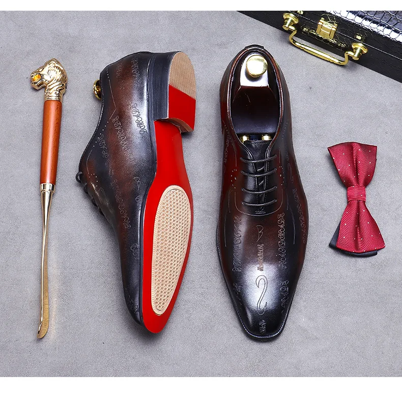 New Designer Men's Oxford Dress Shoes - Genuine Leather Business & Wedding Shoes for Office Wear New Designer Men's Oxford Dress Shoes - Genuine Leather Business & Wedding Shoes for Office Wear