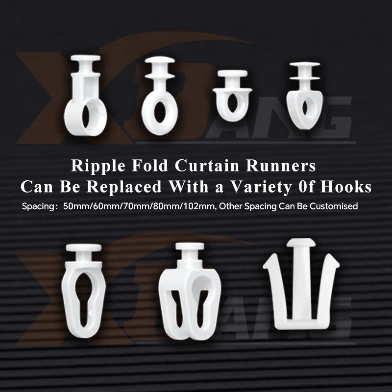 Easy-to-Use Ripple Fold Curtain Track Runners S Wave Curtain Runner Accessories for Living Room Motorized Curtain for Tape