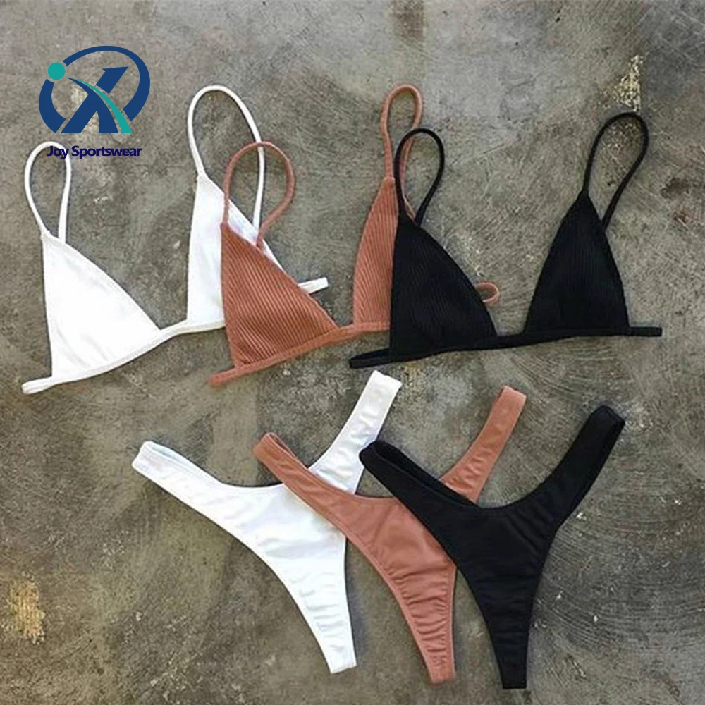 Custom logo Bikini Set Girls Swimwear Two Piece Set OEM Triangle Micro ...
