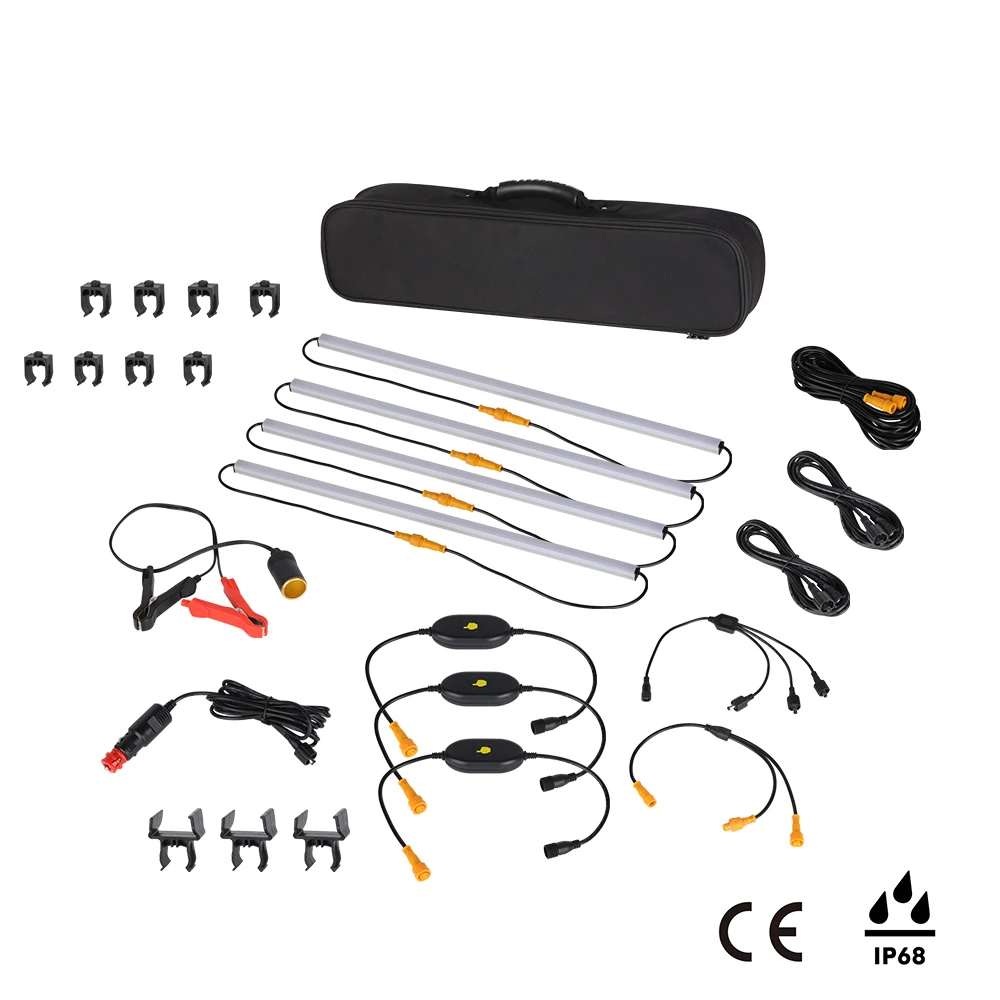 2 In1 Chip White And Amber Outdoor 2 X 12v Waterproof Led Camping Light