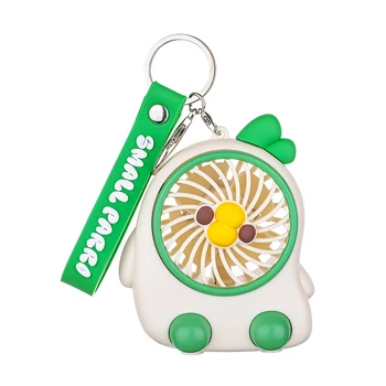 Factory Parrot Keychain High Wind Pendant Home Rechargeable Personal Cute Small Mini Pocket Children Handheld Fan