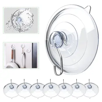4 Pack Ganci A Ventosa, Ganci A Ventosa A Vuoto Riutilizzabili Trasparenti Per Impieghi Gravosi Compatibili Con La Doccia