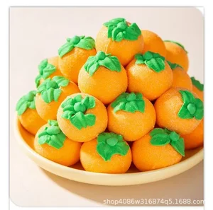 Celebrity Little Persimmon Cotton Candy  Creative Children's Leisure Soft Candy  Marshmallow Dessert Wholesale Snacks