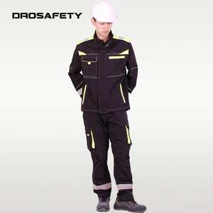 Stretchy Custom Fire Resistant Reflective Work Clothing Fr Workwear Men Safety Working Suit