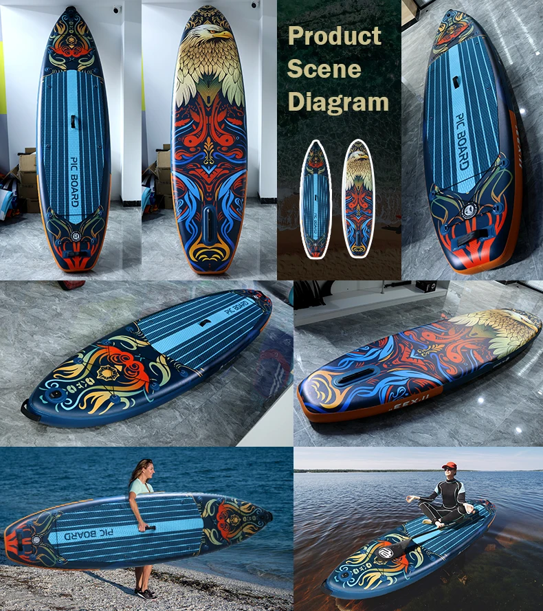 Pic Board Customized Stand Up Surfing Sup Surfboard Sap Inflatable