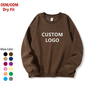 High Quality Pullover 320gsm Oversized Hoodie Streetwear Custom Logo Blank Heavyweight Crewneck Sweatshirt