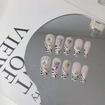 Artificial finger production top press on nails french tip nail stickers