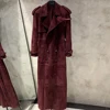 Burgundy suede
