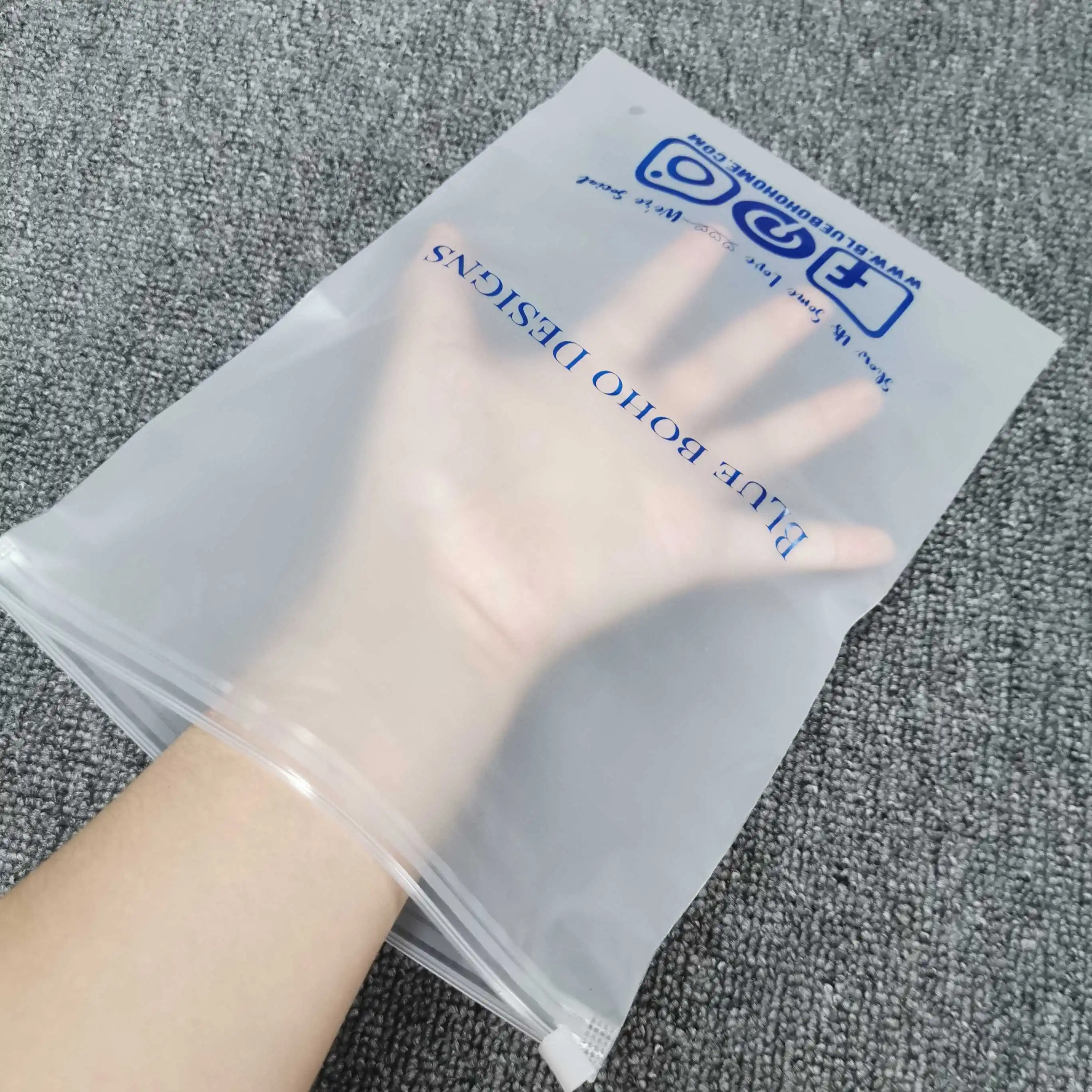 EVA frosted zipper bag packaging bag plastic ziplock bag clothing