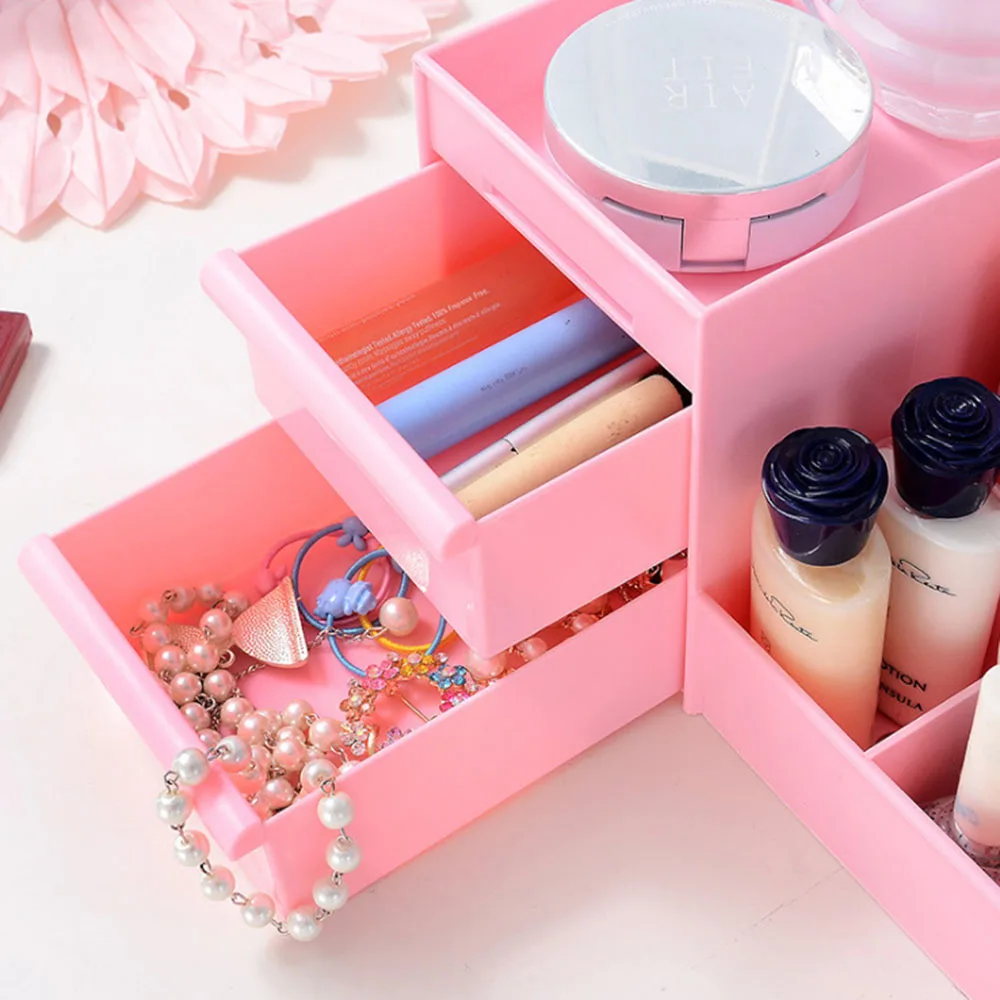 Cross Border Multifunctional Compartment Living Room Plastic Jewelry Dressing Drawer Household Storage Containers for Tools
