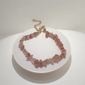 Muxcor Factory Custom Pink Stones Beaded Bracelet Charm Fashion Bracelets Classic Trendy Fashion Jewelry for Women Girls