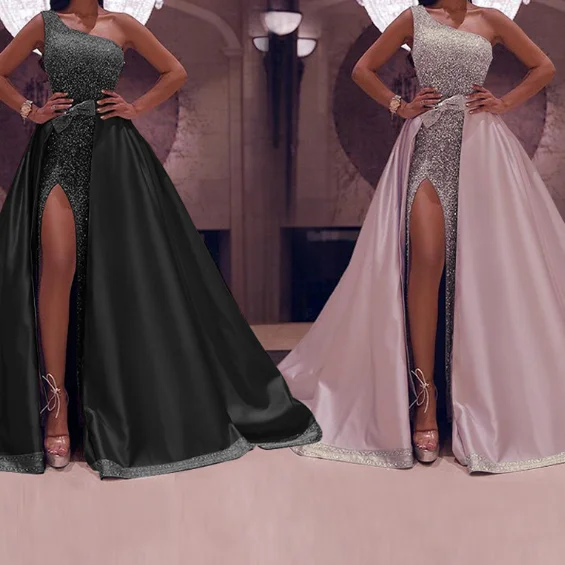 side split evening dress