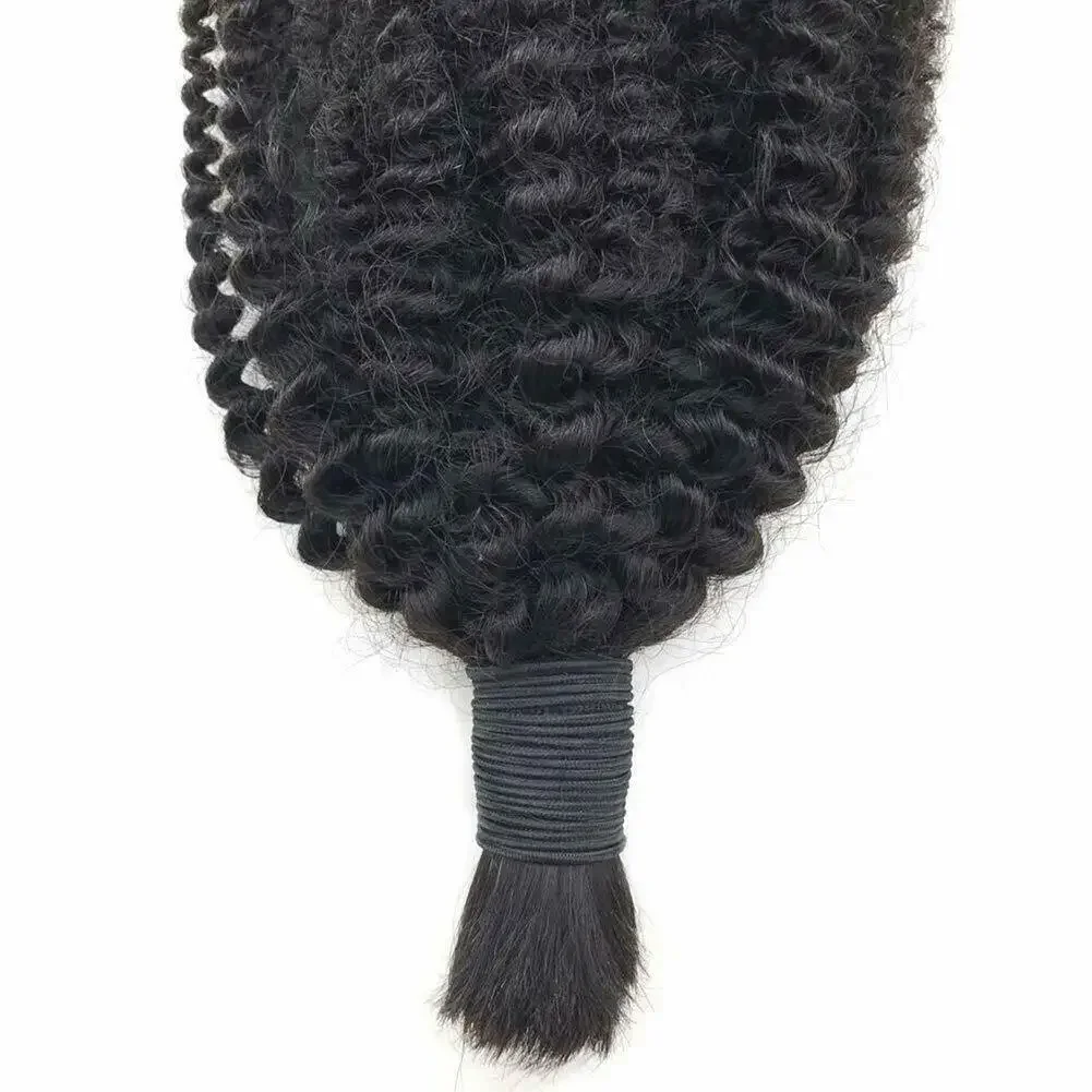 Brasilianskt afro kinky curly människohår i bundtar för flätning_voghion.com