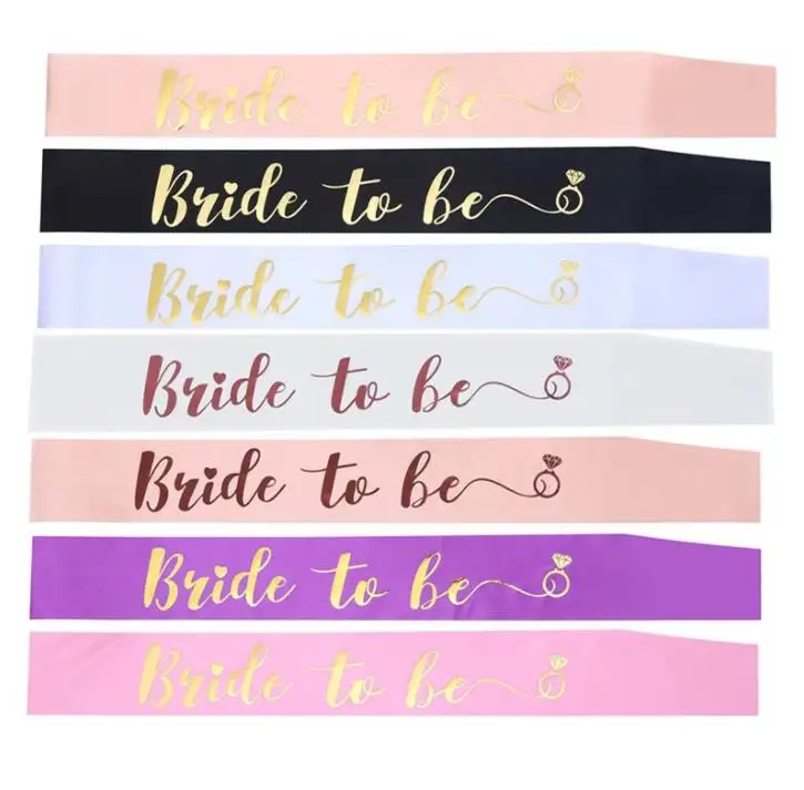 purple bride to be sash