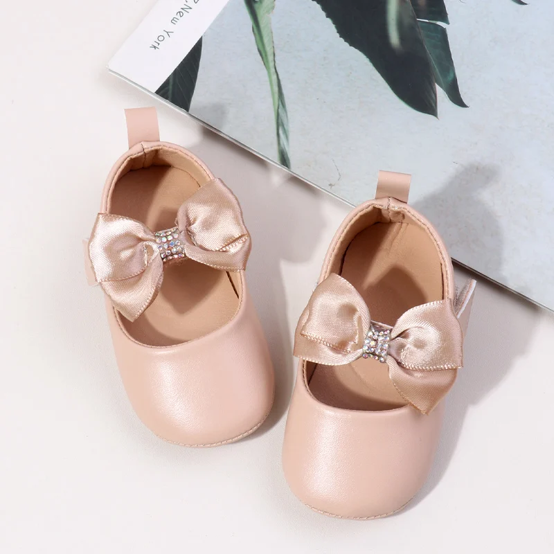 2024 New Design High Quality Princess Shoes Summer Spring Baby Girl Beautiful Butterfly Bowknot Soft PU TPR Anti-slip manufacture