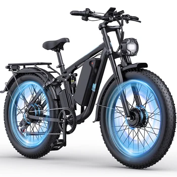 Green City 1000W Two-Wheel Electric Bike with Basket Fast Delivery US Warehouse 26 Inch Aluminum Frame Electric Bike 48V Voltage