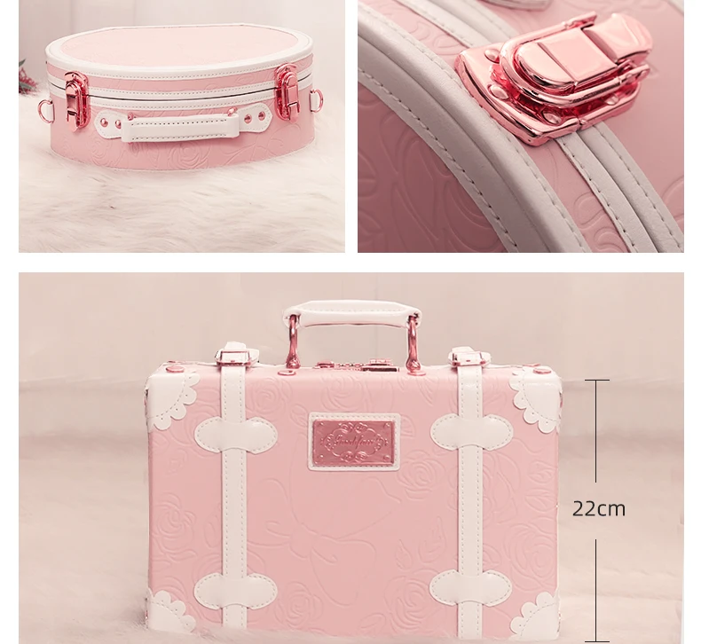 Retro PU Leather Rolling Luggage Sets Vintage Travel Style