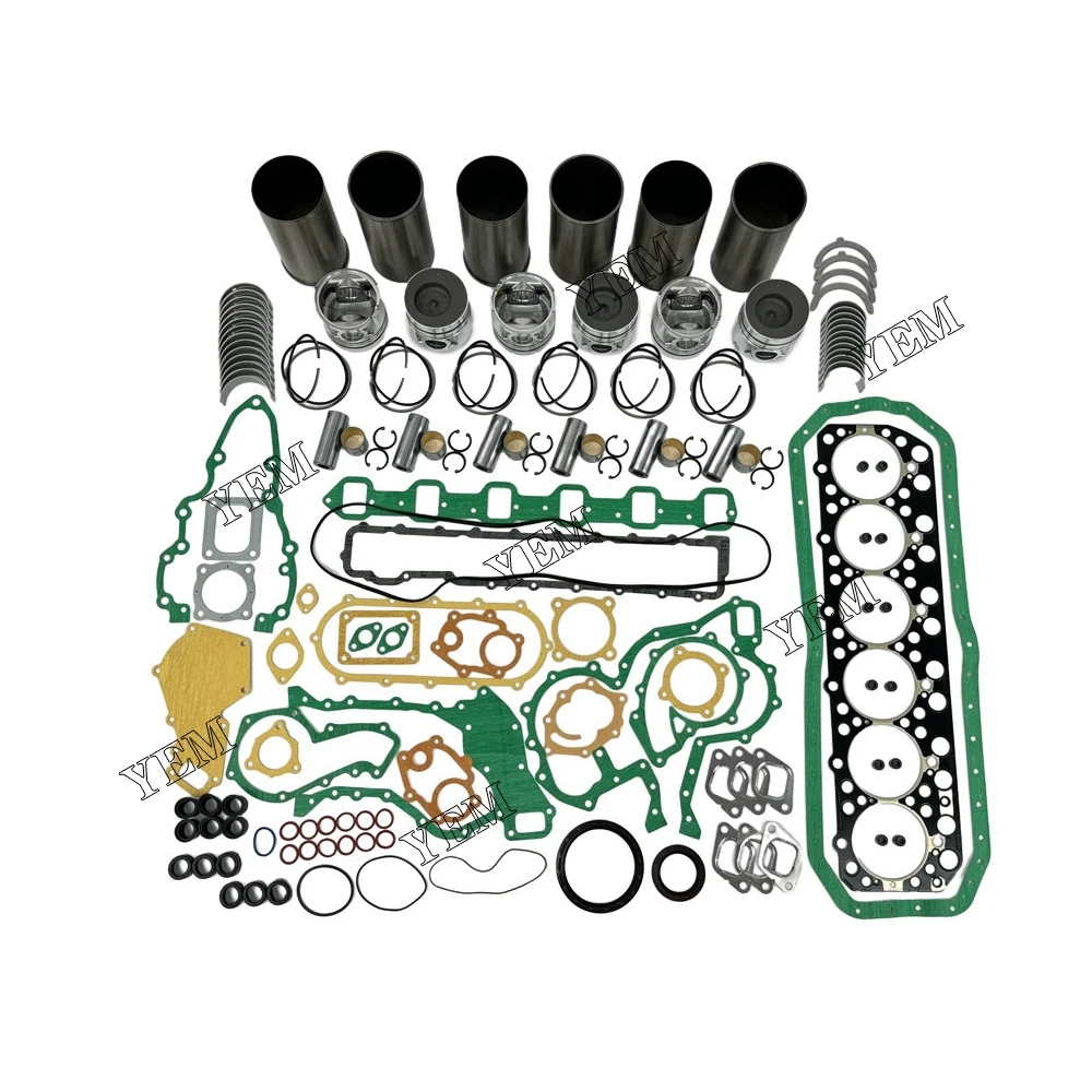 FE6 Cylinder Liner and Gasket Kit With Bearing Set for Nissan Excavator Accessories