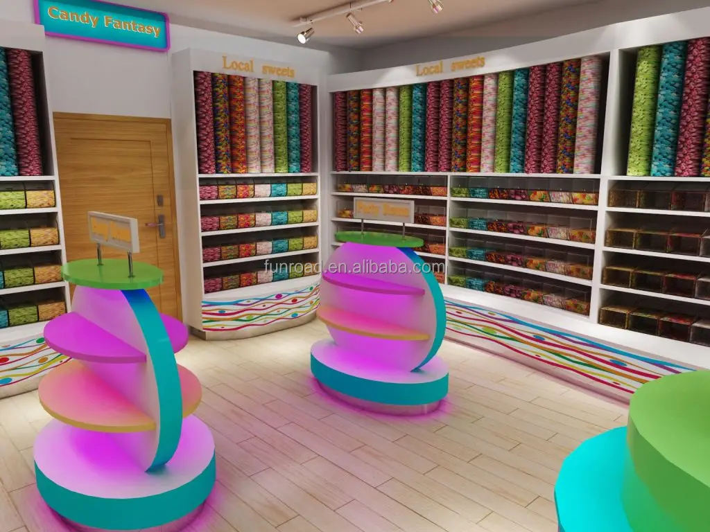 Candy Shop Interior Design Sweet Shop Display Stand Wooden Candy Store