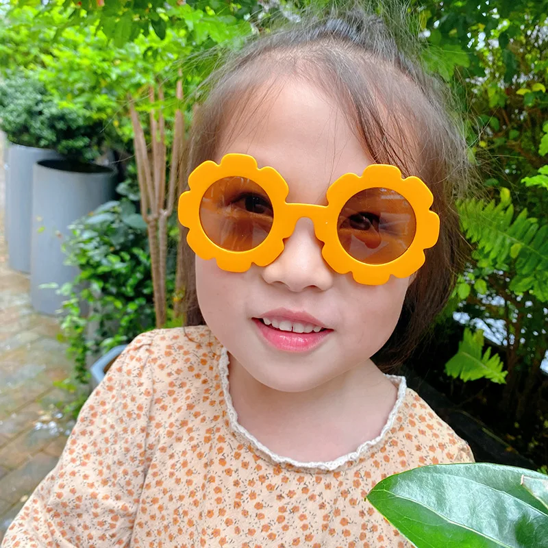 Sun Flower Kids Sunglasses UV400 for Boy Girls Toddler Lovely Baby Sun  Glasses Colorful Round Cute Children Outdoor Eyewear 2024