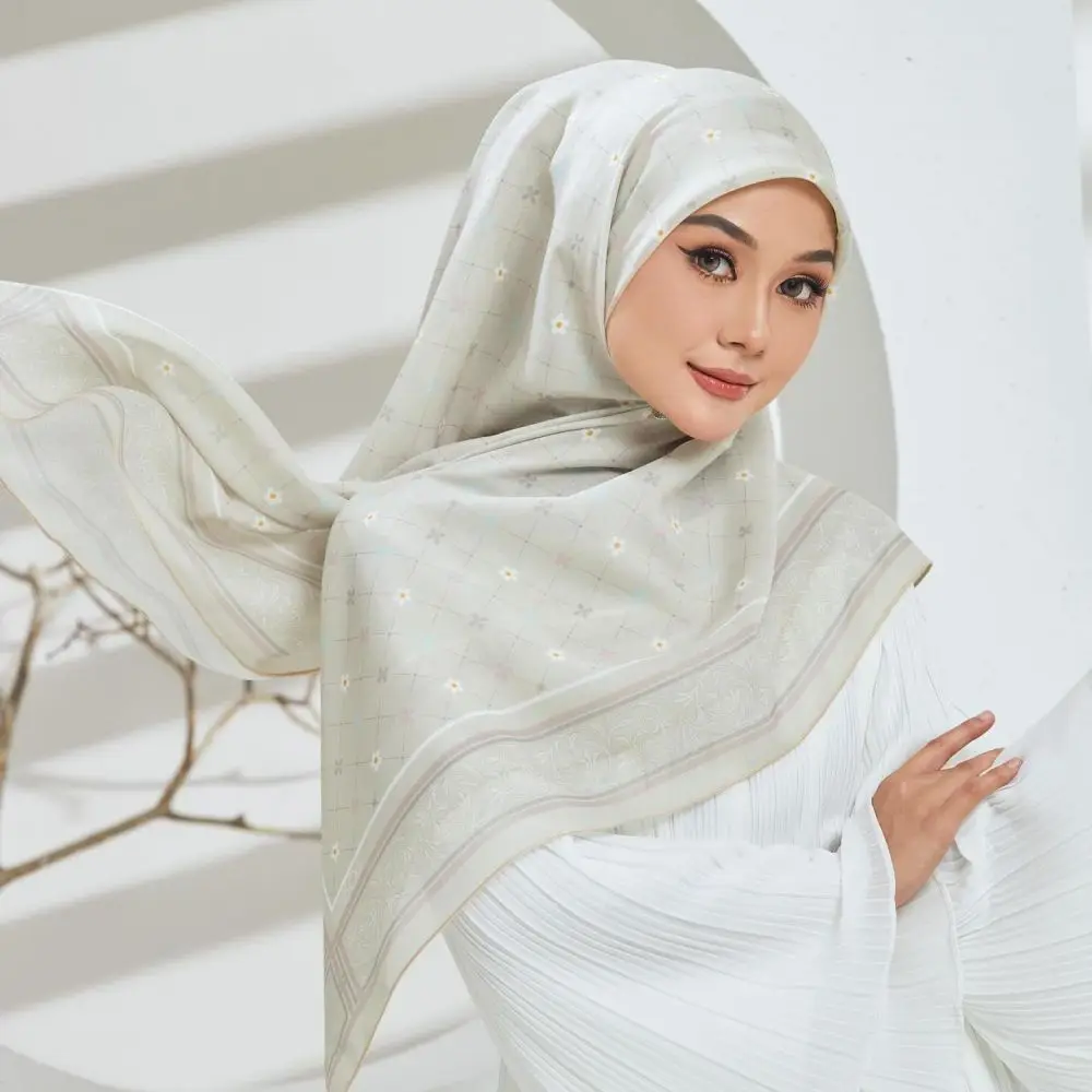 Tudung Supplier Printed Cotton Shawl 115*115cm Tudung Bawal