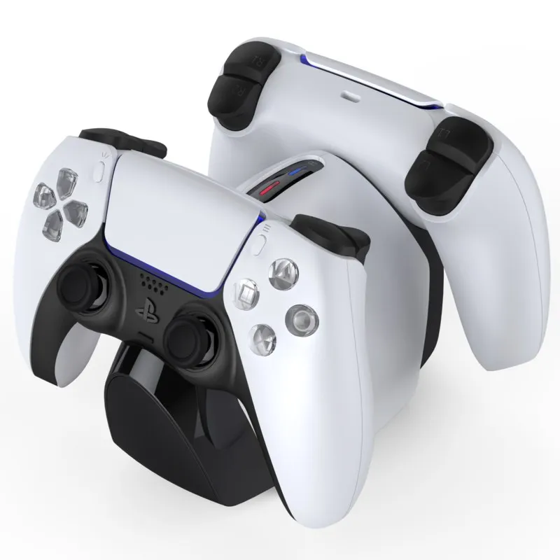 YLW Upgraded  PS5 Controller Charger Dual Controller Fast Charging Dock with 2 Charging Port