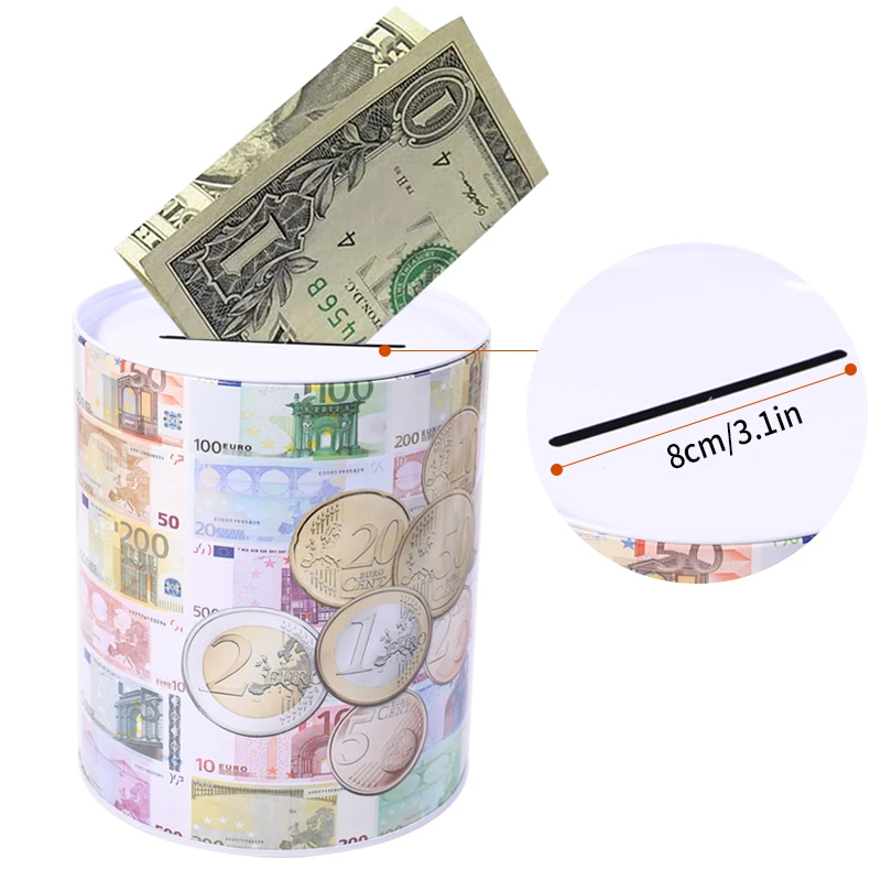 TOPSTHINK 5PC Sealing Piggy Bank Set unicorn Cute Tin Cans Coin Bank Money Box Saving for Kids