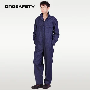 Customized Welding Mining Fire Resistant Denim Flame Retardant Overalls Workwear Safety Coveralls