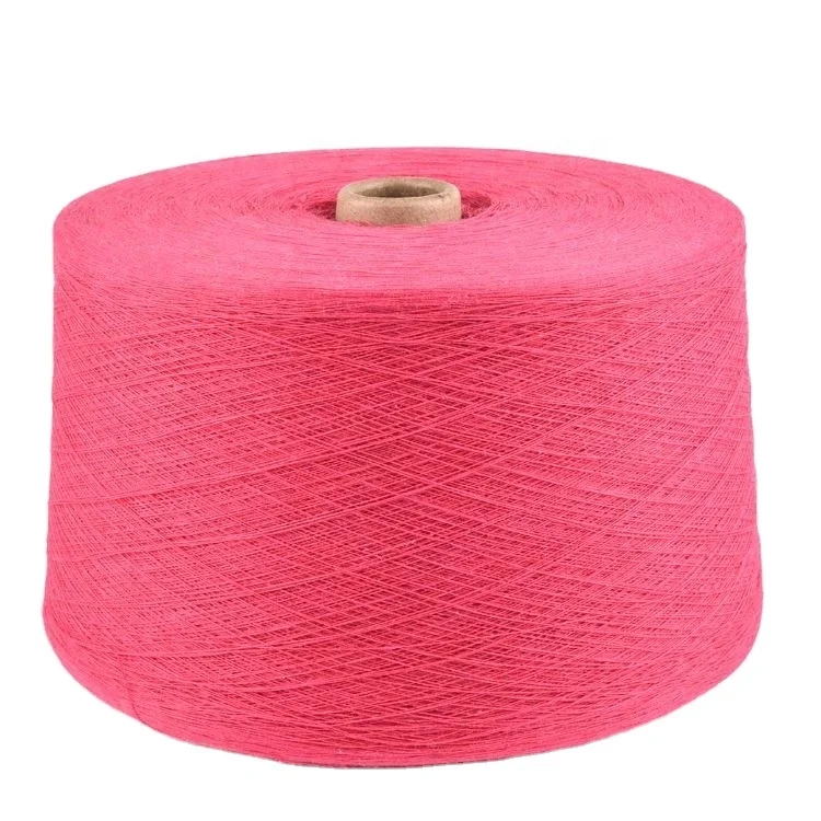 Recycled cotton  mixed polyester OE yarn for towels NE10s NE12s NE14s