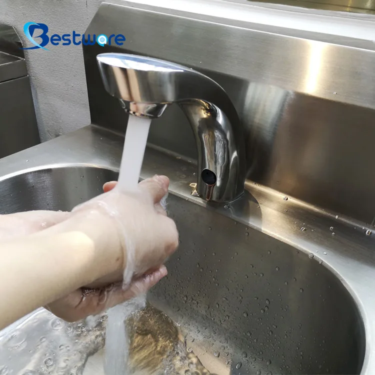 Stainless Steel Hand Washing Infrared Basin Touchless Sensor Faucet Automatic