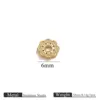 Cuentas de oro - Cuentas de flores pequeñas de 6 mm