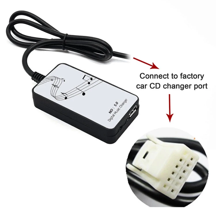 Syuan Digital Music Changer Connect to Factory Car CD Changer Pot Apply to Toyota Lexus Mazda Ford AUDI