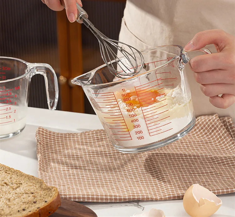 Измерительные инструменты термостойкая 500 мл 1000 чашка для молока и кофе стеклянная мерная выпечки с