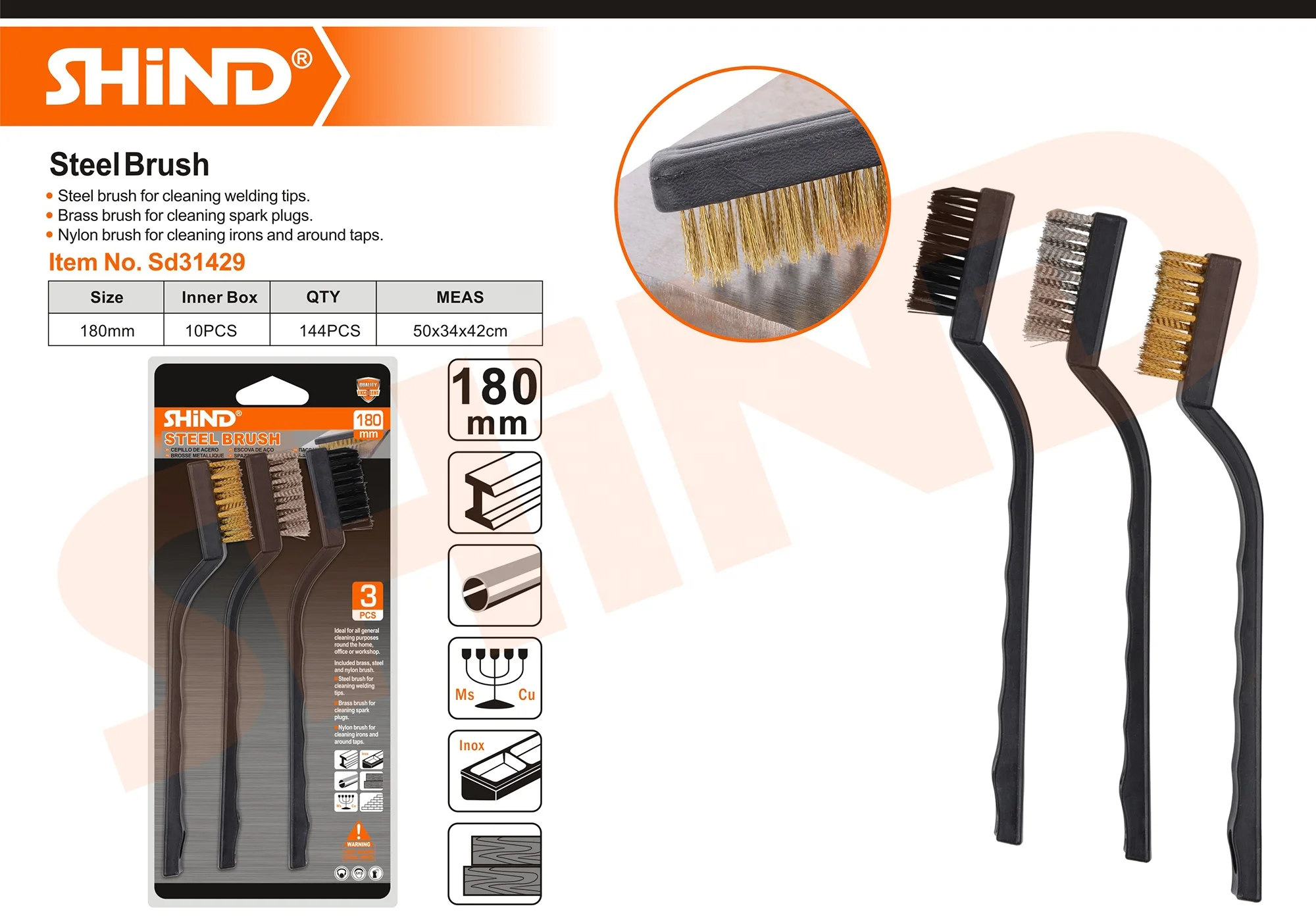 Set Di 9 Mini Spazzole Metalliche Da 17 Cm In Nylon Per La Pulizia Di Ottone E Acciaio Lucidatura Di~p140627653 - Foto 12