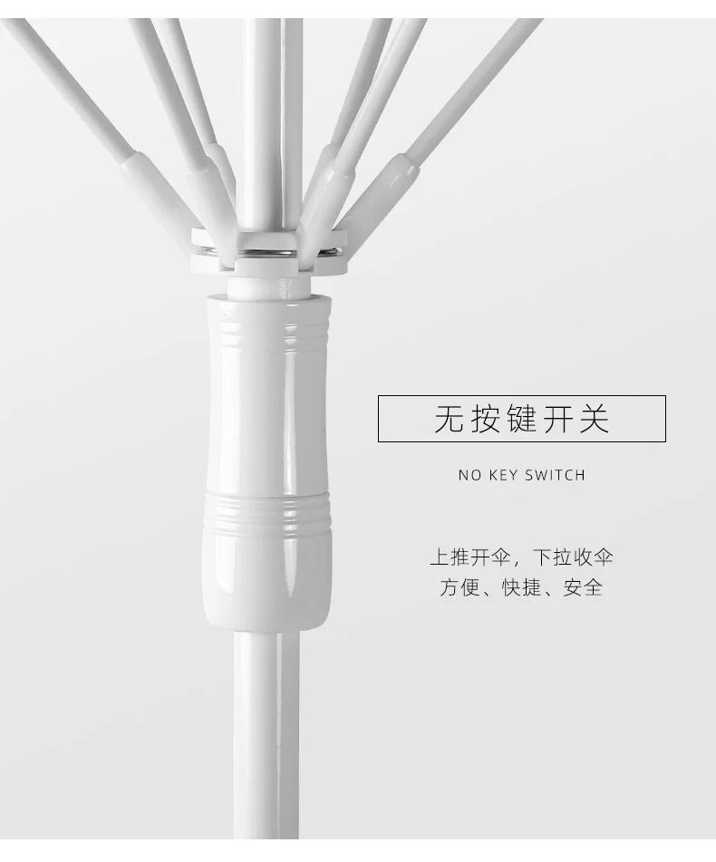 Promotion advertising  rounded  reflective windproof rain light golf straight umbrella custom logo