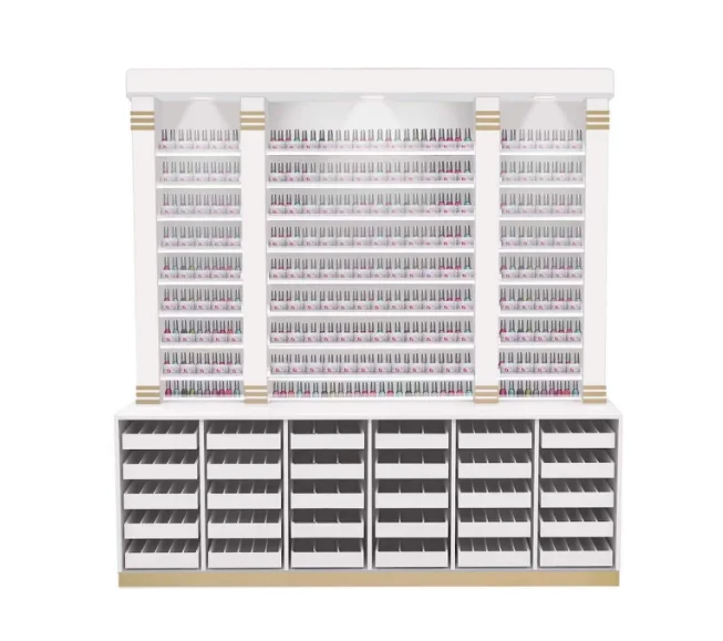 Beauty Supply Store Retail Floor Stand for  Product Wall Acrylic Polish Racks Hair Salon Shelf Nail Art Color Chart Display