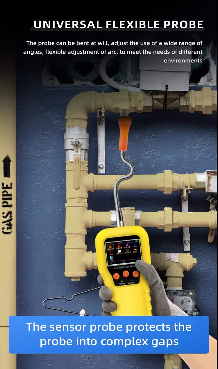 KP816 Portable 4 Gas Detector O2/H2S/CO/LEL Confined Space Air Monitor