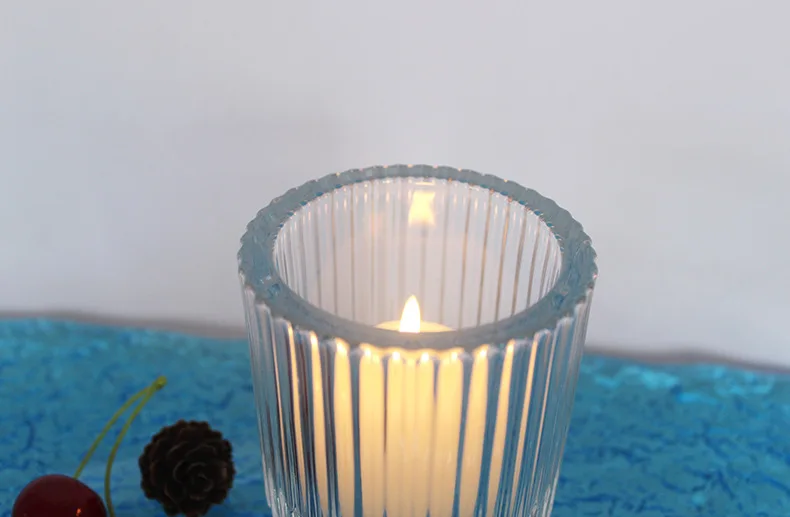 Wholesale Modern Ribbed Pleated Clear Custom Restaurant Wedding Tea