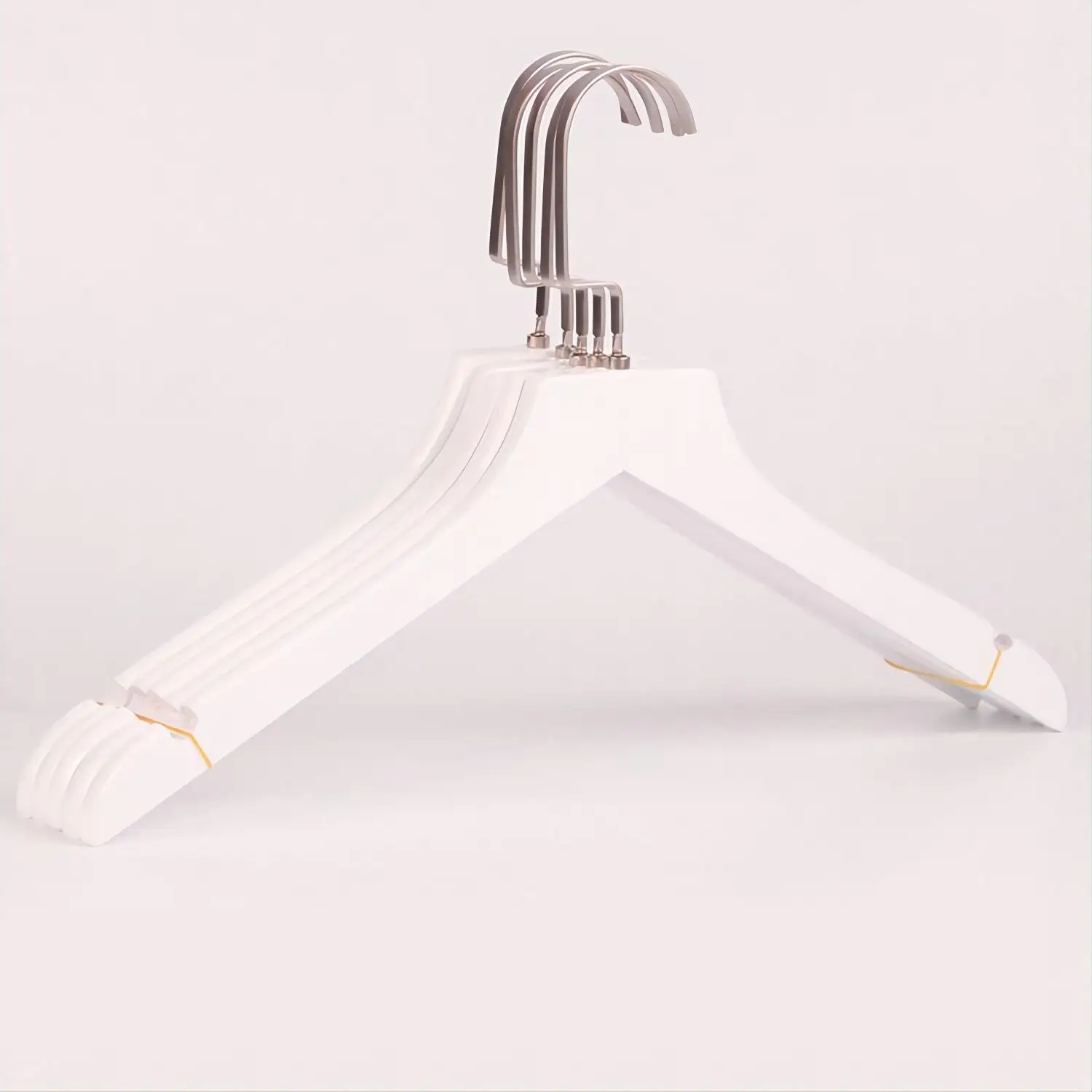 Wholesale Custom Logo Cheap Wooden Hangers Solid Pants Coat White