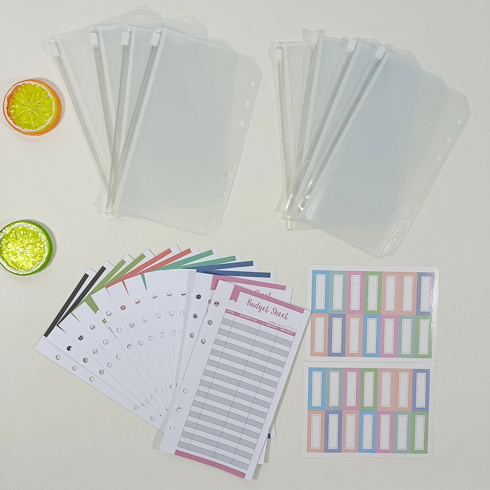 Wholesale Custom Sublimation A7 A6 Money Budget Binder Wallet Set with Cash Envelopes Budget System Binder for Budgeting Sticker