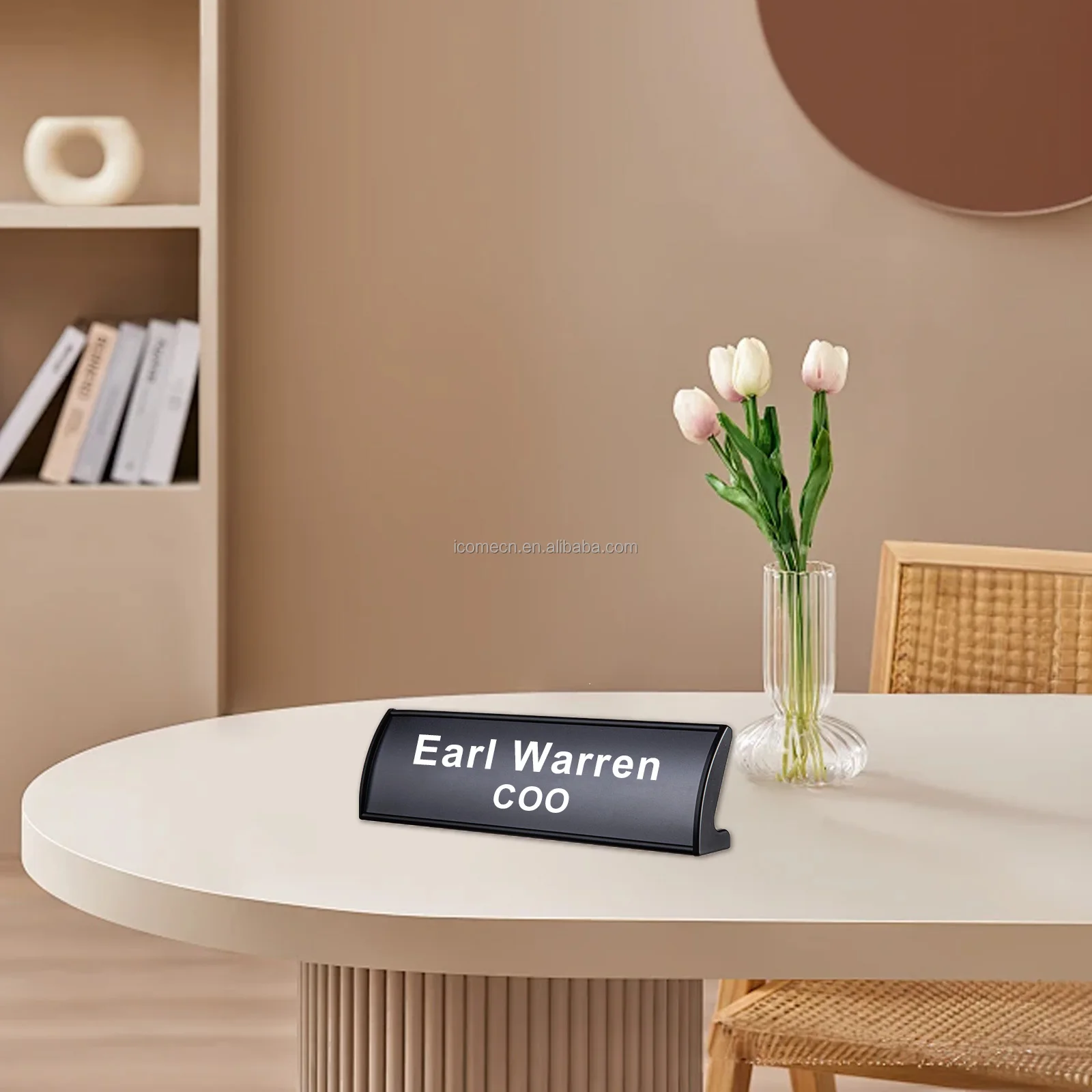 Office Table/door Nameplate, Aluminium Wall Mounted Nameplate Holder ...
