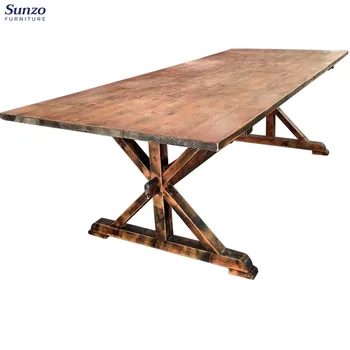 Dining table wood vintage wood rustic dining table