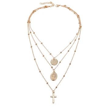 Fashion gold small cross necklace For Women wholesale N910102