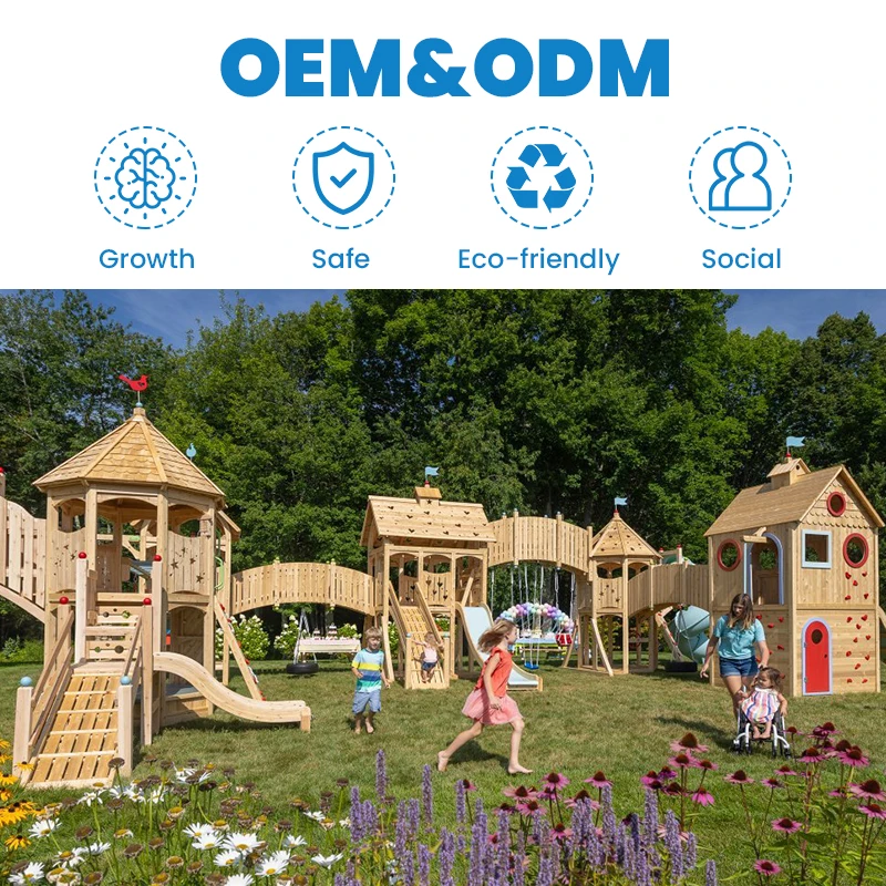 Montessori Outdoor Garden Wooden Kids Role Play Cubby House Preschool Playhouse Play Equipment Daycare Nursery Children Cottage