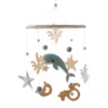 Undersea whale bed bell blue
