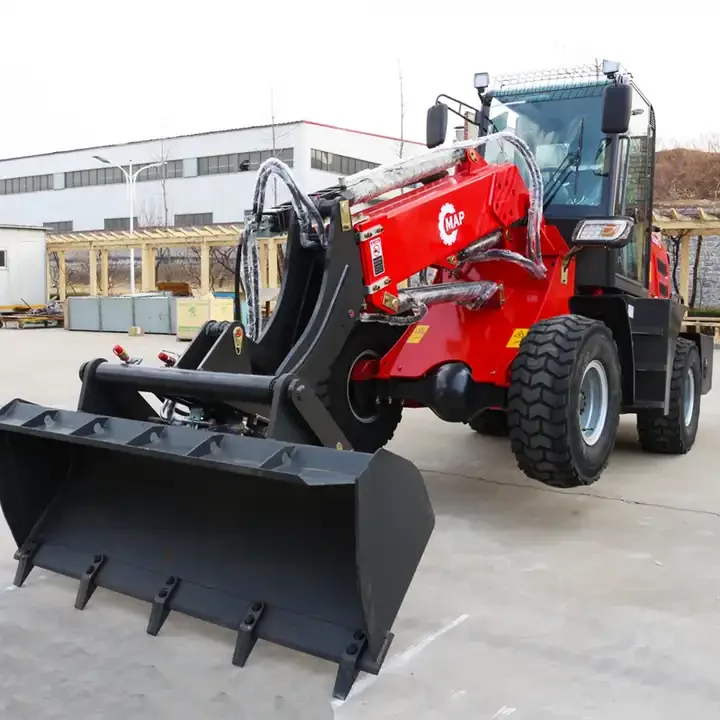CE TL15 1.5T Mini 4X4 Wheel Front End Loader with Telescopic Boom Backhoe Electric Top Crawler Used Loaders for Sale