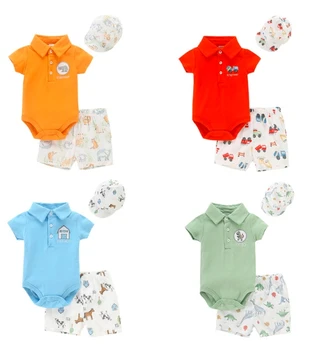 Baby Boy's Rompers Pack of 3 best selling baby bodysuit 0-24 Months Infant Baby Boys