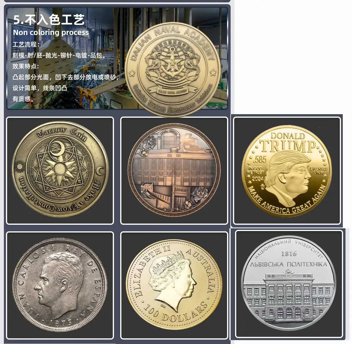 Custom Made 2D 3D Zinc Alloy Custom Traditional Metal Commemorative ...