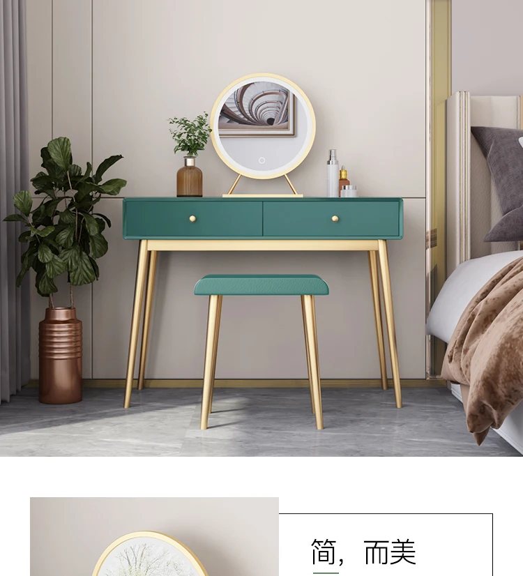 Modern small bedroom light luxury desk storage cabinet integrated nordic modern makeup dresser