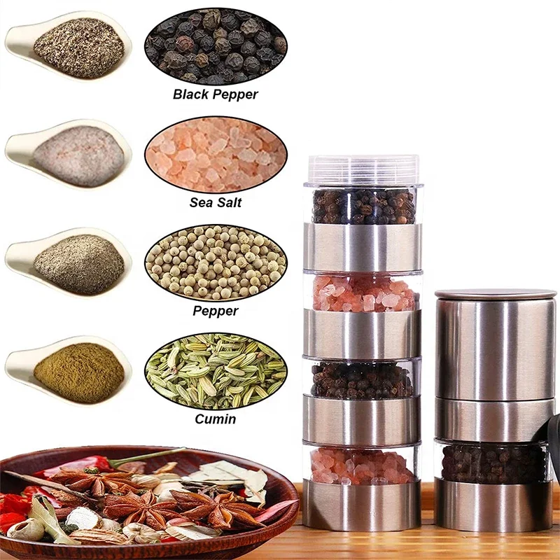 portable seasoning organizer bottle tableware set